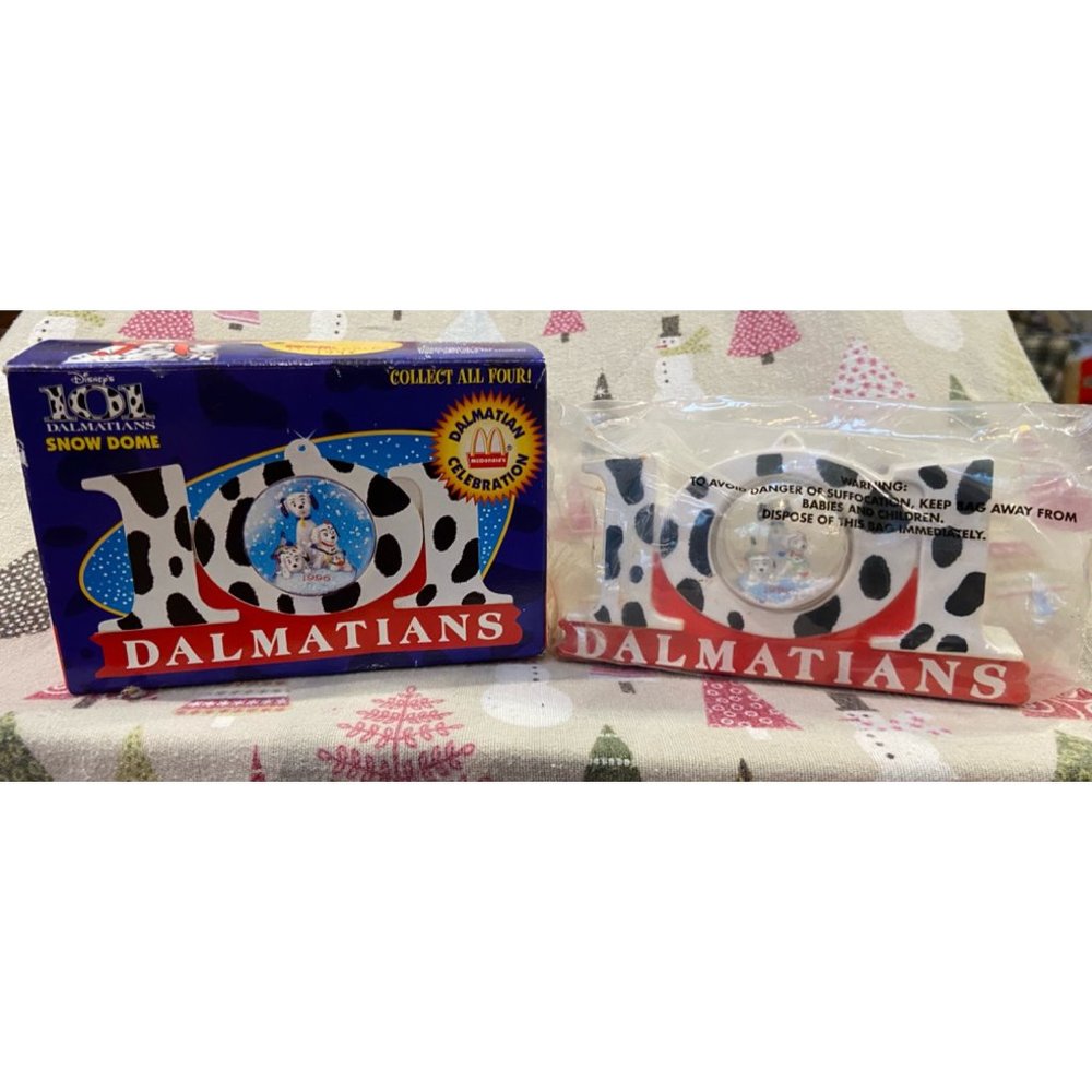 Vintage Disney 1996 McDonalds Happy Meal Toy 101 DALMATIANS SNOW DOME ORNAMENT